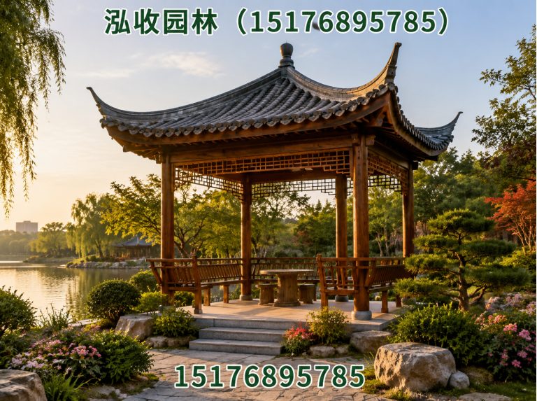 临汾防腐木凉亭展示图